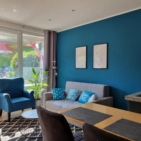 Apartmán Charysma - Azurro-suite, Urbanes & Ruhiges Design, Terrasse, Parkplatz